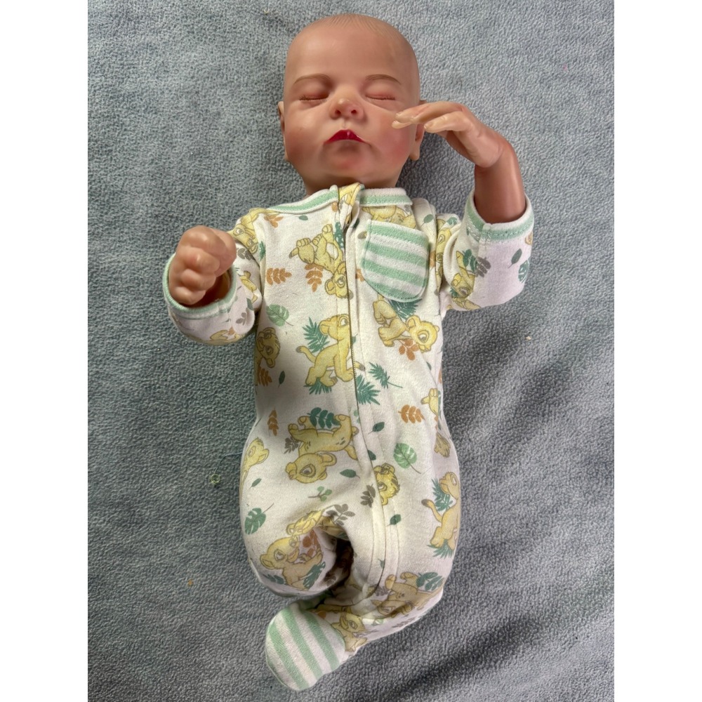 Realistic Reborn Baby Doll 18 In Sleeping Vinyl Body Disney Lion King‎ 0Pajamas